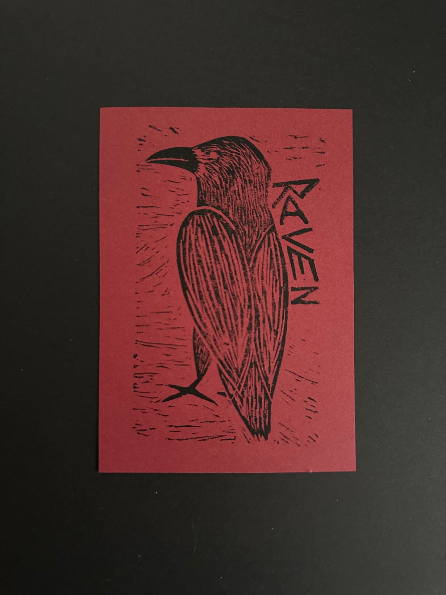 Raven Lino Print