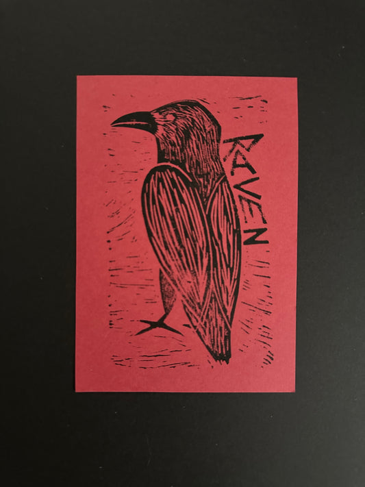 Raven Lino Print