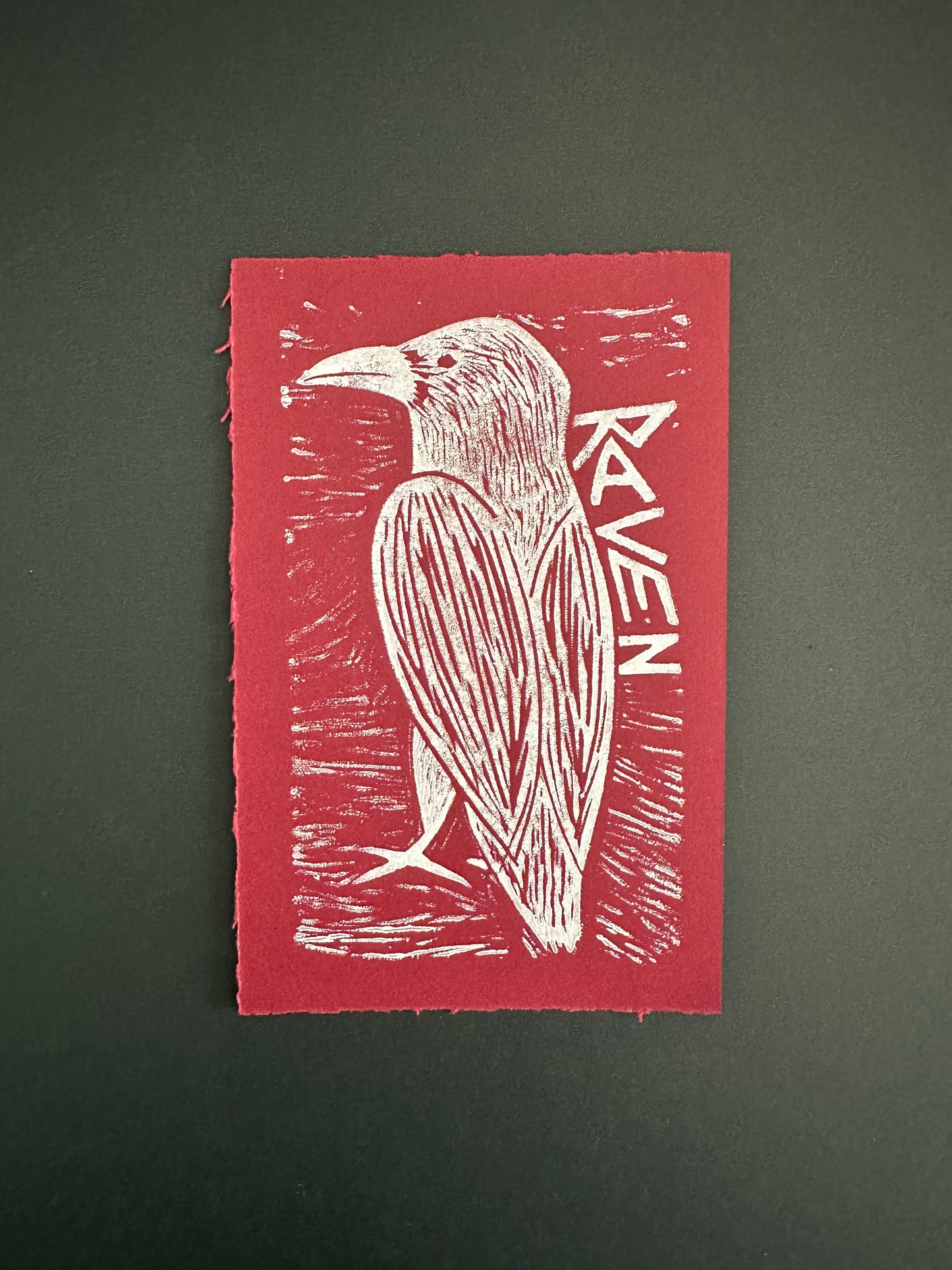 Raven Lino Print