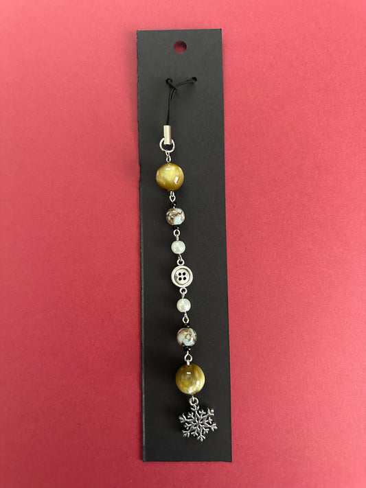 Neutral Button Keychain