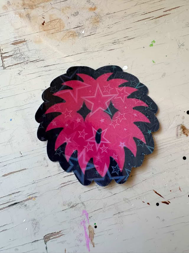 Spike Ball Logo Sticker