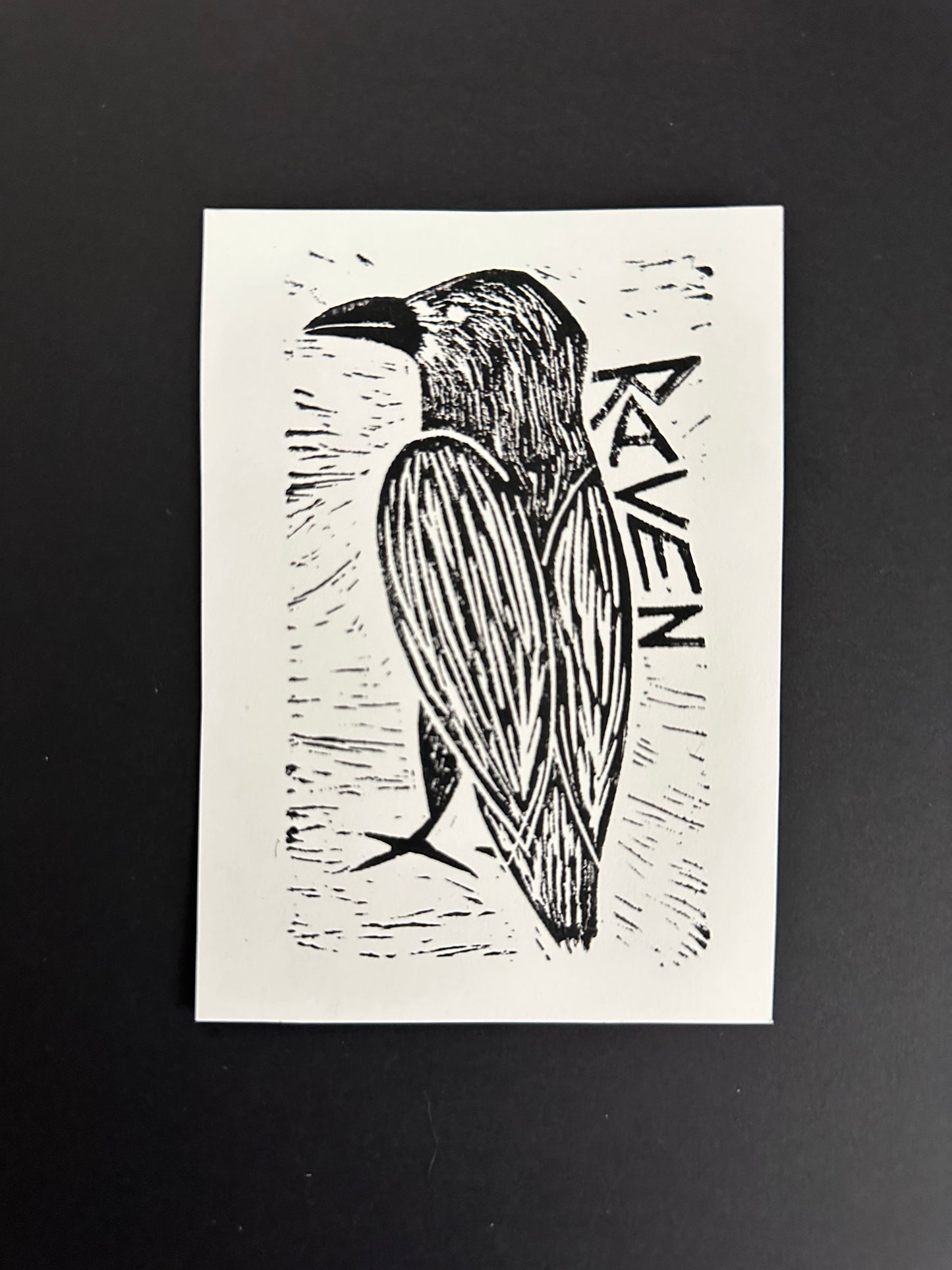Raven Lino Print