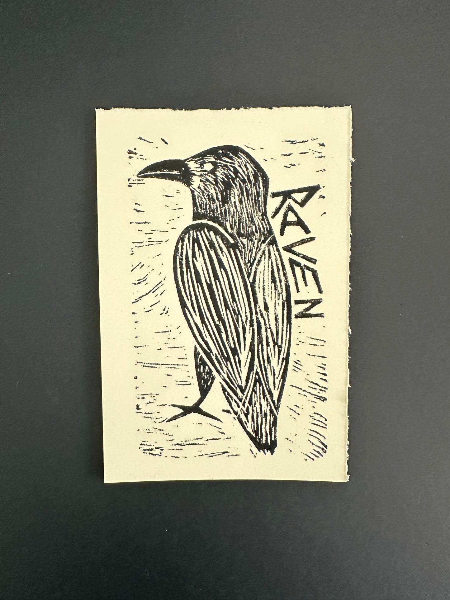 Raven Lino Print